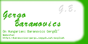 gergo baranovics business card